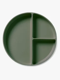 Spisetid|nuuroo Mingo Opdelt Tallerken Silikone, Dusty Green Grøn