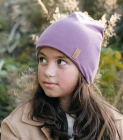 Børn OICANWear Tilbehør-OICAN Wear  Fleeceforet Hue med Hovedbeskyttelse, Purple