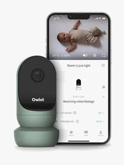 Sikkerhed|Owlet Cam 2 Babyalarm, Sleepy Sage Grøn
