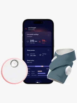 Sikkerhed|Owlet Dream Sock Babyalarm, Bedtime Blue Blå