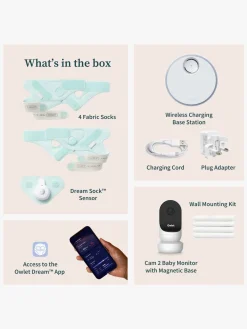 Sikkerhed|Owlet Dream Sock Babyalarm inkl. Cam 2, Dusty Rose Lyserød
