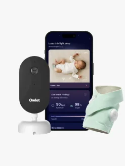 Sikkerhed|Owlet DreamSight Duo Babyalarm, Mint Grøn