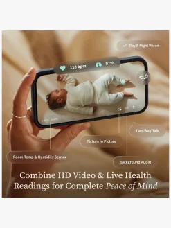 Sikkerhed|Owlet DreamSight Duo Babyalarm, Bedtime Blue Blå