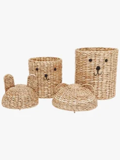 Opbevaring|OYOY Bear & Rabbit Opbevaringskurv 2-pak, Nature