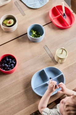 OYOY Spisetid-Enkei Skål Silikone, Dusty Blue