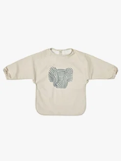 Spisetid|OYOY Erik Elefant Langærmet Hagesmæk, Beige