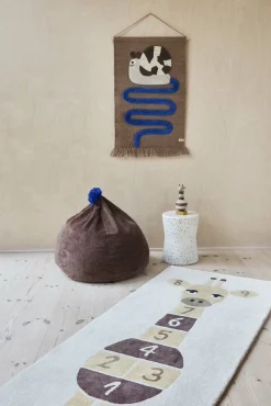 Interiør|OYOY Giraffe Hopscotch Legetæppe, Yellow