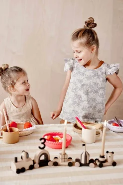 OYOY Spisetid-Mellow Bestik 3-pak, Lavender/Vanilla/Cherry Red