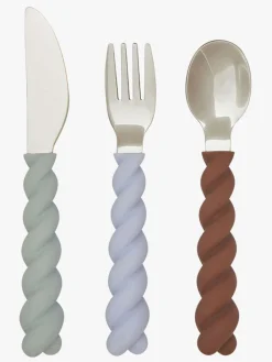 Spisetid|OYOY Mellow Bestik 3-pak, Pale Mint/Choko/Ice Blue Grøn/Brun/Blå