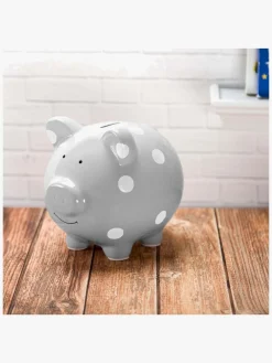 Børn Pearhead Interiør-Sparegris Medium, Polka Dot Gray