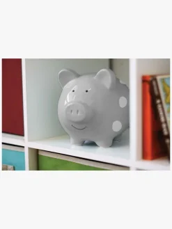 Børn Pearhead Interiør-Sparegris Medium, Polka Dot Gray