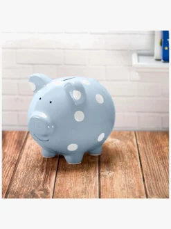 Interiør|Pearhead Sparegris Medium, Polka Dot Blue Blå