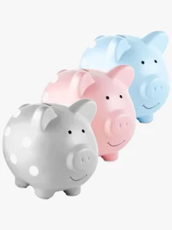 Interiør|Pearhead Sparegris Medium, Polka Dot Blue Blå