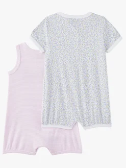 Heldragter|PetitBateau Petit Bateau Jumpsuits, Grå/Lyserød