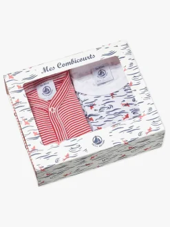 Heldragter|PetitBateau Petit Bateau Onesies, Rød/Hvid