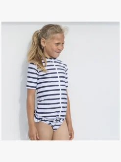 Børn PetitCrabe Uv & Strand-Petit Crabe Zoe Bikinitrusser 3-pak, Blå/Hvid