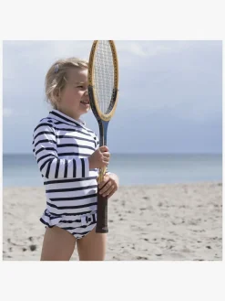 Børn PetitCrabe Uv & Strand-Petit Crabe Zoe Bikinitrusser 3-pak, Blå/Hvid