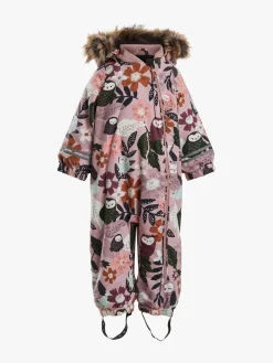 Børn PetiteCherieAtelier Flyverdragter|Overtøj-Petite Cherie Atelier Amour Babyflyverdragt, Winterowl Pale Mauve