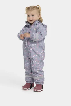 Børn PetiteCherieAtelier Regntøj-Petite Chérie Atelier Ally Foret Regndragt, Flowers Lavender Gray