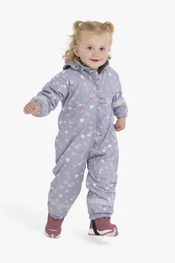 Børn PetiteCherieAtelier Regntøj-Petite Chérie Atelier Ally Foret Regndragt, Flowers Lavender Gray