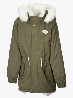 Vintertøj|PetiteCherieAtelier Petite Chérie Atelier Amabelle Parkajakke, Off White Grøn