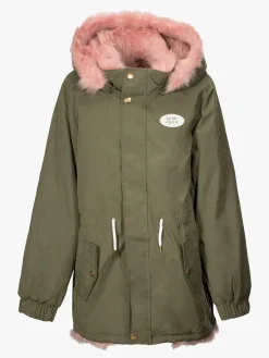 Vintertøj|PetiteCherieAtelier Petite Chérie Atelier Amabelle Parkajakke, Dusty Pink Grøn/Lyserød