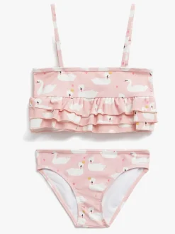 Uv & Strand|PetiteCherieAtelier Petite Chérie Atelier Amelie UV-Bikini, Swan Lyserød/Hvid
