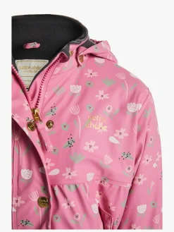 Regntøj|PetiteCherieAtelier Petite Chérie Atelier Amira Foret Regnsæt, Flowers Satchet Pink Lyserød/Hvid