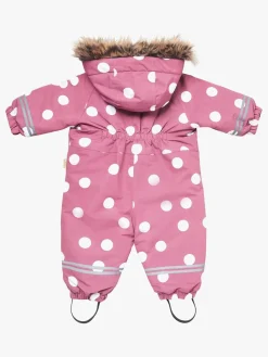 Flyverdragter|Fleecetøj|PetiteCherieAtelier Petite Chérie Atelier Amour Babyflyverdragt, Big Dots Mesa Rose Lyserød/Hvid