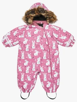 Flyverdragter|Fleecetøj|PetiteCherieAtelier Petite Chérie Atelier Amour Babyflyverdragt, Flower Meadow Heather Rose Lyserød/Hvid