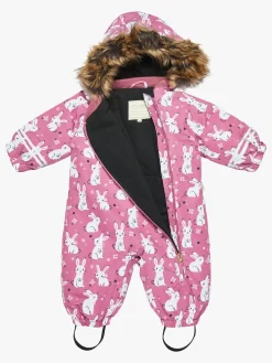 Flyverdragter|Fleecetøj|PetiteCherieAtelier Petite Chérie Atelier Amour Babyflyverdragt, Flower Meadow Heather Rose Lyserød/Hvid