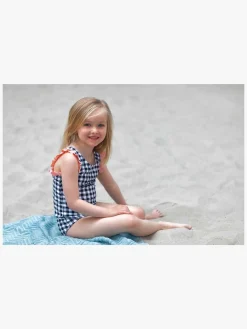 Uv & Strand|PetiteCherieAtelier Petite Chérie Atelier Bonnie Badedragt, Phantom Blå/Hvid