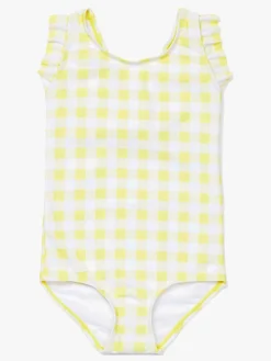 Uv & Strand|PetiteCherieAtelier Petite Chérie Atelier Bonnie Badedragt, Limelight Gul/Hvid