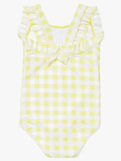 Uv & Strand|PetiteCherieAtelier Petite Chérie Atelier Bonnie Badedragt, Limelight Gul/Hvid