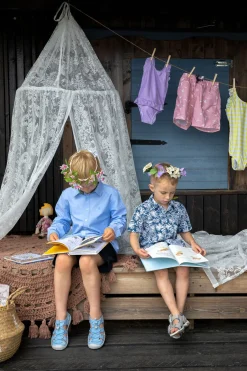 Uv & Strand|PetiteCherieAtelier Petite Chérie Atelier Bonnie Badedragt, Limelight Gul/Hvid