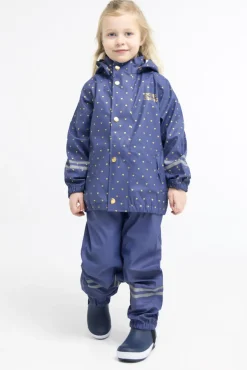 Børn PetiteCherieAtelier Regntøj-Petite Chérie Atelier Cleo Regnsæt, Crown Blue Mini Hearts