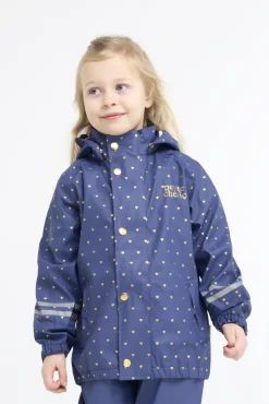 Børn PetiteCherieAtelier Regntøj-Petite Chérie Atelier Cleo Regnsæt, Crown Blue Mini Hearts