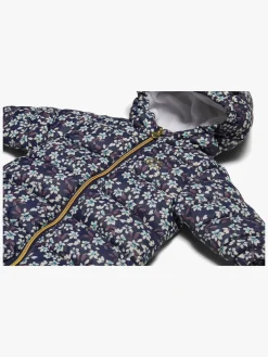 Flyverdragter|Overtøj|PetiteCherieAtelier Petite Chérie Atelier Elise Køredragt, Peacoat Flower Blå/Hvid