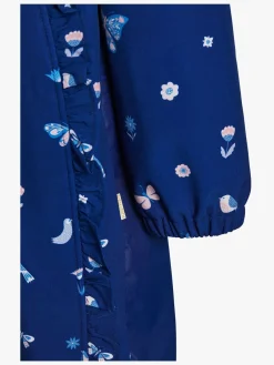 Børn PetiteCherieAtelier Overtøj-Petite Chérie Atelier Julie Softshelldragt, Butterflies and Flowers Medieval Blue