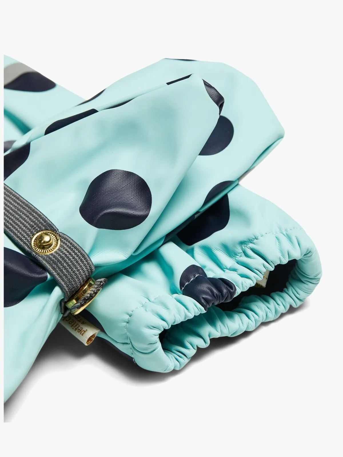 Regntøj|Tilbehør|PetiteCherieAtelier Petite Chérie Atelier Lyon Regnhat & Forede Vanter, Dots Icy Morn Blå