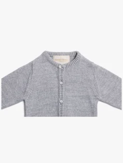 Børn PetiteCherieAtelier Uldtøj|Overdele-Petite Chérie Atelier Margit Babytrøje, Light Grey/Grey Melange