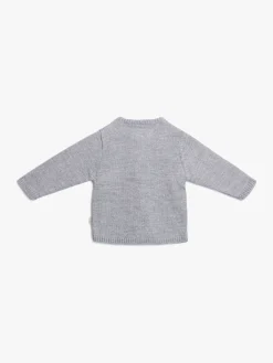 Børn PetiteCherieAtelier Uldtøj|Overdele-Petite Chérie Atelier Margit Babytrøje, Light Grey/Grey Melange