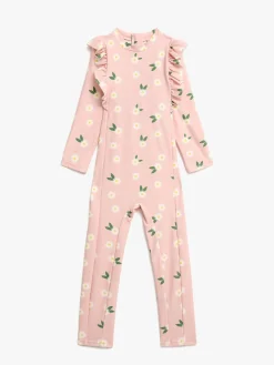 Børn PetiteCherieAtelier Uv & Strand-Petite Chérie Atelier Novalie UV-Dragt, Pink Daisy