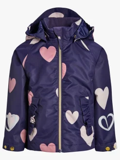 Overtøj|PetiteCherieAtelier Petite Chérie Atelier Rose Skaljakke, Hearts Navy Blå/Lyserød