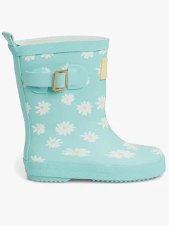 Gummistøvler|PetiteCherieAtelier Petite Chérie Atelier Stella Gummistøvler, Flower Turquoise Blå/Hvid