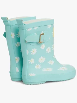 Gummistøvler|PetiteCherieAtelier Petite Chérie Atelier Stella Gummistøvler, Flower Turquoise Blå/Hvid