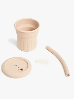 PetiteCherie Spisetid-Petite Chérie Elio Silikonekop med Sugerør, Dusty Pink