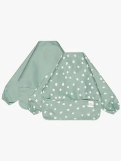 Spisetid|PetiteCherie Petite Chérie Langærmet Hagesmæk 2-pak, Light Green Grøn