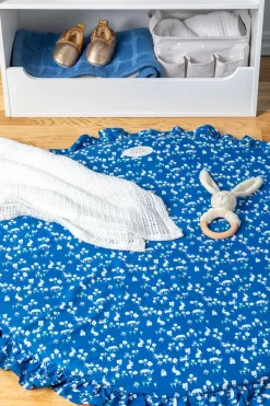 Børn PetiteCherie Interiør-Petite Chérie Legetæppe Flæser Ø80, Deep Blue