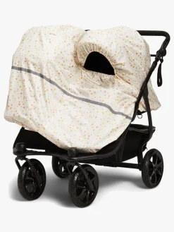 Vogntilbehør|PetiteCherie Petite Chérie Regnslag Søskendevogn, Pastel dots Hvid